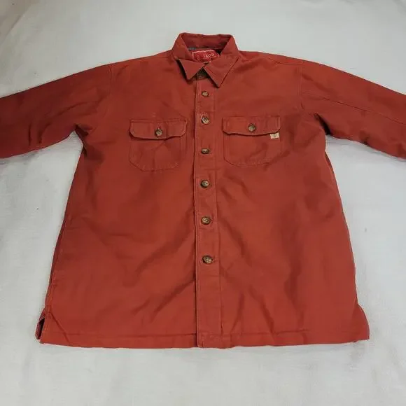 Izod Shacket Mens Sz Large Red Jacket Gorpcore Luxury Sport Shooting Shirt Cold - Picture 14 of 16